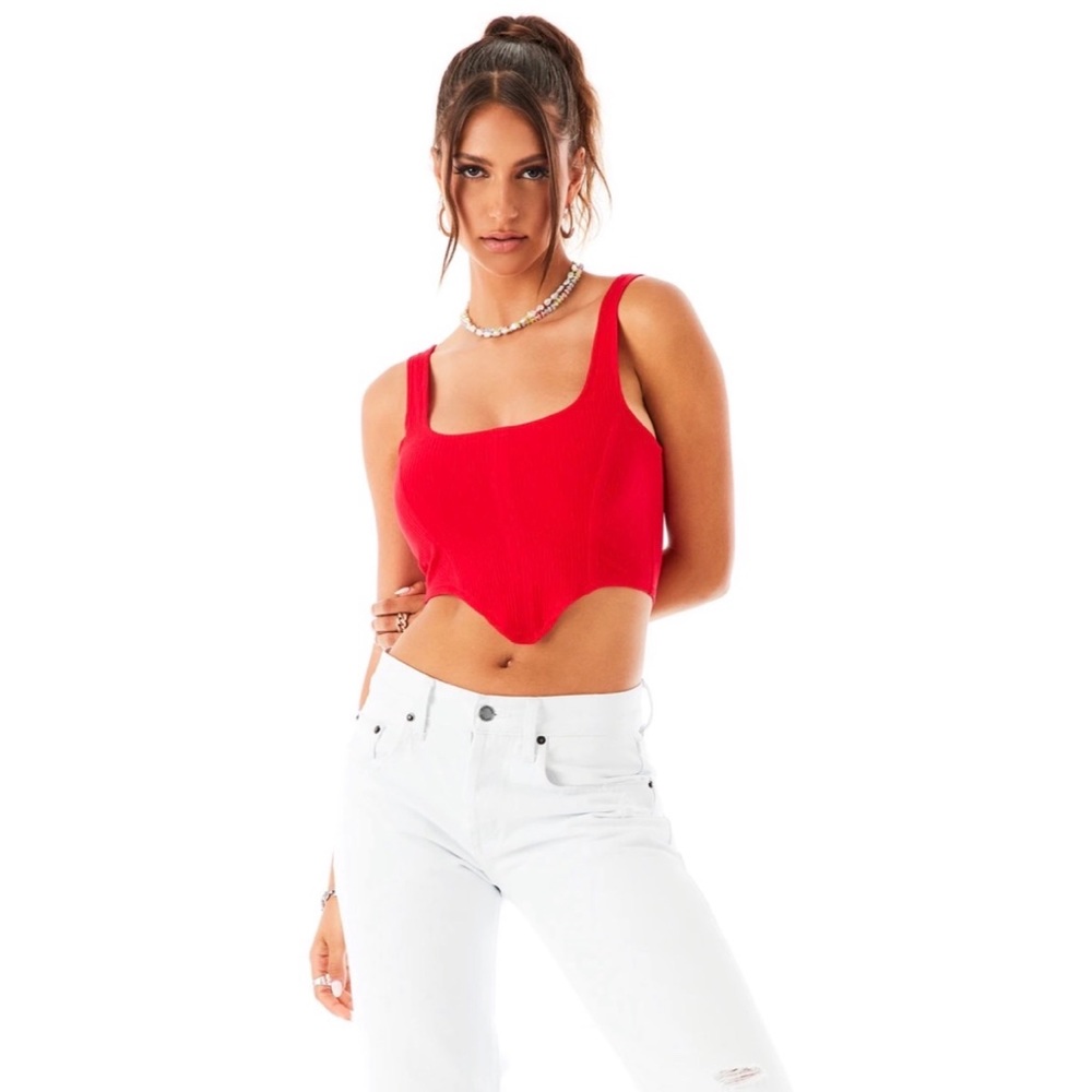 LF Red Corset Top